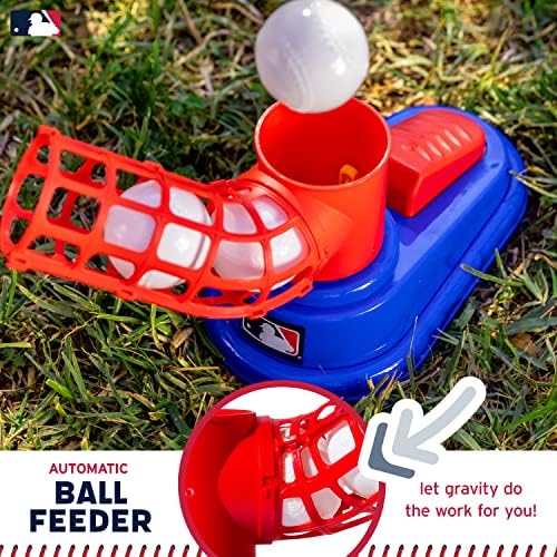 Френклин Спортски Деца Бејзбол Теренот Машина-Поп На Теренот Бејзбол Вата Машина Со Млади Лилјак + 3 Пластични Бејзбол-Момчиња + Девојки