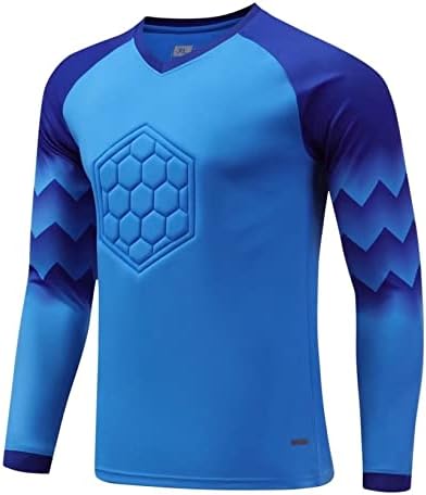 Mufeng Kids Boys Boys Pooded Goldeper Soccer Jersey Stylish Print Long Relace персонализирана лесна кошула џемпер