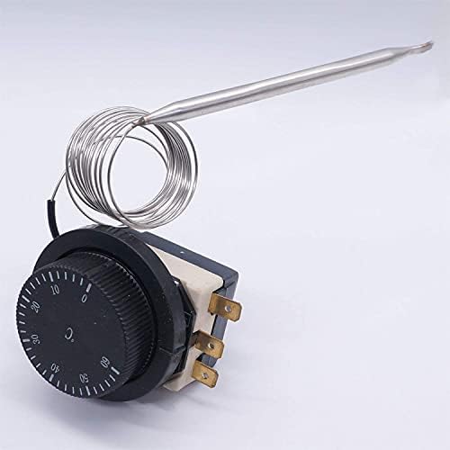 Vevel 1NC 1NO 250V/380V 16A 0-60 ℃ Контрола на температурата прекинувач на температурата Капиларен термостат контролиран контролен сензор