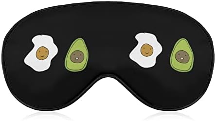 Пријатели на јајце и авокадо меки маски за очи за очи Ефективно засенчување на удобноста за спиење со еластична лента за прилагодување