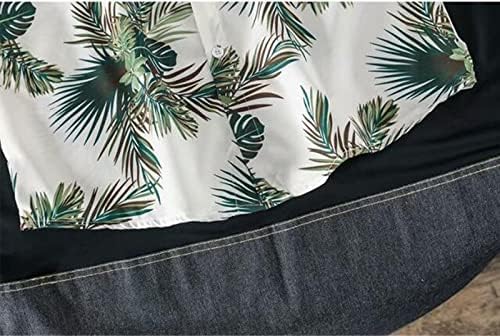 2023 Нови машки хавајски цветни кошули памук копче надолу тропски кошули за плажа со џебни врвови на полиестер