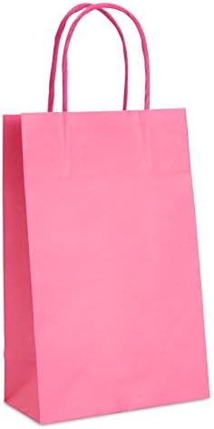 Искра И Баш 25 Спакувајте Мали Врели Розови Торби За Подароци Со Рачки, Рефус За Услуги За Роденденска Забава