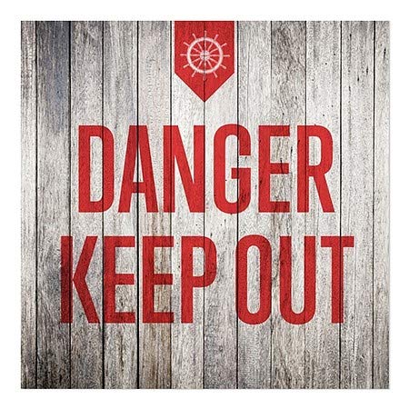 CGSignLab | Опасност Задржи Надвор-Наутичко Дрво Прозорец Прицврстување | 16 x16