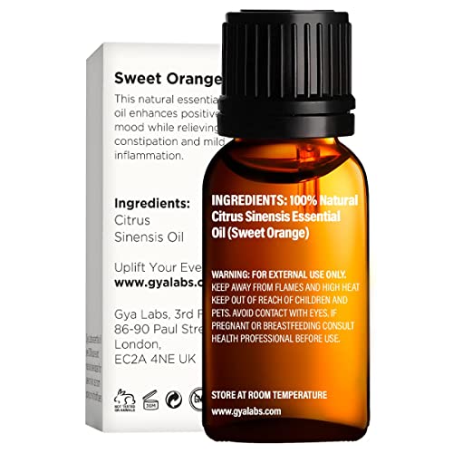Портокалово есенцијално масло за дифузер и еукалиптус есенцијално масло за сет на дифузери - чисто терапевтско одделение за есенцијални