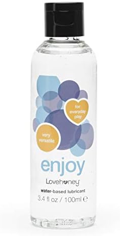 LoveHoney Уживајте во нежна вода базиран на гел - гел lube за мажи, жени и парови - разноврсна масна лична лубрикант и ликови - 3,4 fl oz