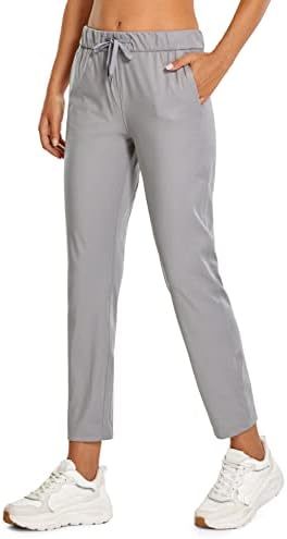 CRZ јога женски 4 -насочни панталони за голф на глуждот на глуждот - 7/8 фустани Работни панталони џебови Атлетски јога патувања
