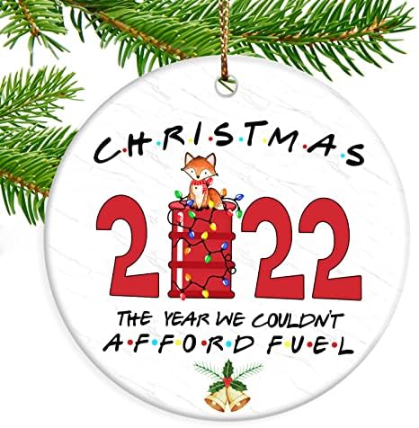 2022 Божиќни украси, Тубер гориво Божиќ украси за новогодишни украси 2022 Виси Божиќни украси за дрво - Орнамент 2022