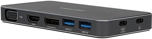 VisionTek VT210 DUAL Display USB-C Докинг Станица Со Pasthrow – DP, HDMI, VGA, 2X USB-a, 1x USB-C За Windows, Mac, Chromebook, Ipad - 901525