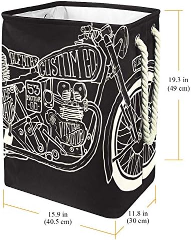 Нехомер Гроздобер Мотоцикл Рачно Нацртана 300д Оксфорд Пвц Водоотпорна Облека Ја Попречува Големата Корпа За Перење За Ќебиња