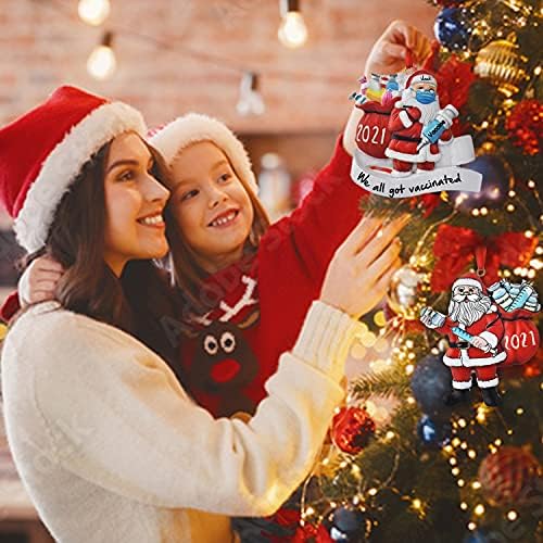 2021 Божиќни украси, приврзоци за украсување на новогодишни елки, смешен Дедо Мраз виси украси за уникатни Божиќ