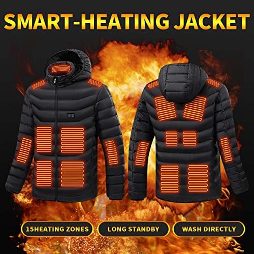 Загревање на USB јакни Електрични загреани палто јакна со качулка зимски термички топли топки мажи машка јакни