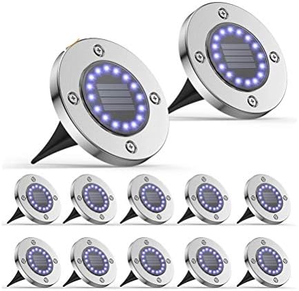 HNBBF 12PACK SORAL ENWERED LIGHT LIGHT HEDEROOF GARDEN PATHWATE DECK LINDS со 16/20 LED диоди Соларна ламба за домашен двор