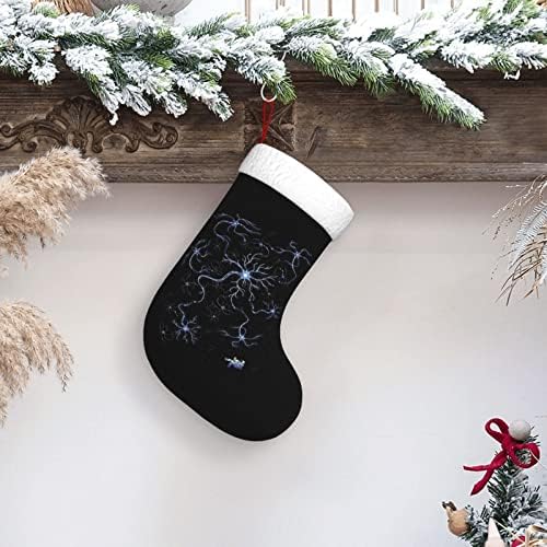 Yuyuy Neuron Galaxy Божиќно порибување Декорација на празнични камиони Камино виси чорап 18 инчи чорапи