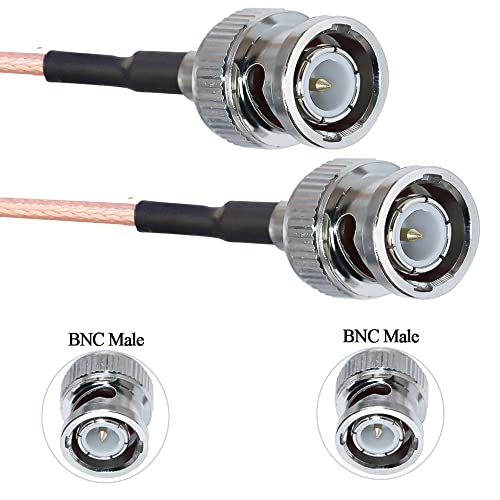 Tuolnk BNC кабел RG316 BNC машки до BNC машки коаксијален кабел за CCTV HD SDI кабел 3.28ft 50ohm BNC продолжен кабел 2 пакет