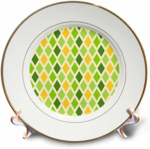 3drose светло и светло зелена и жолта дијамантска формира геометриска шема - плочи
