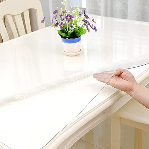 JHKJ PVC чиста биро за заштита на бирото мека стаклена трпезарија пластична табела за заштита на табелата, прилагодлива големина на водоотпорна
