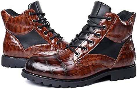 Мажи глужд чизми Борба против багажникот гроздобер кожен кожен чевли што не се лизгаат мода чипка до средна платформа за возење