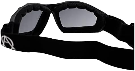 Очила за возење на алфа Омега Спорт и моторцикли Z87.1 Wraparound Подготвена црна рамка w/леќи за чад