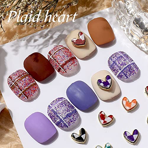 Мода за проверка на табла со карид едноставен јапонски DIY нокти украси за маникир додатоци 3Д украс за уметност Loveубов срцева