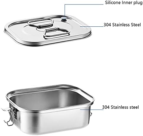 Aiyoo голем сад за ручек од не'рѓосувачки челик метал бенто кутија за возрасни со протеклив капа и безбедни брави - 1070 ml / 36