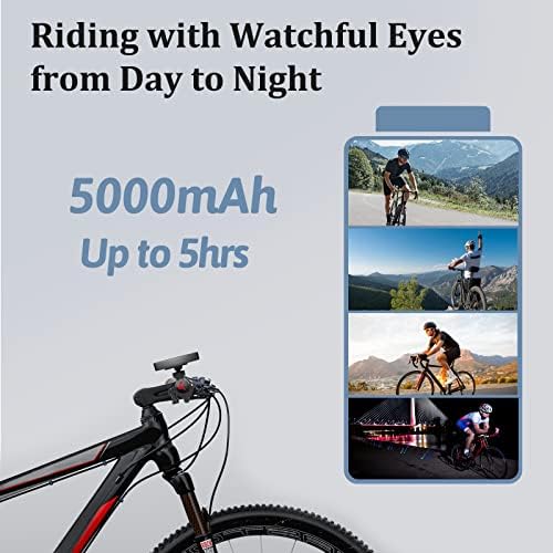 Antook 1080p велосипедска камера, фотоапарат од заден преглед на велосипед со велосипед со екранот од 4,3 , велосипедска лента со