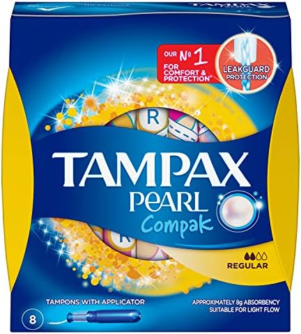 Tampax Pearl Compak Tampons редовно, светло, 8 брои
