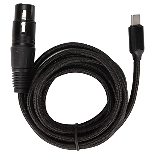 Leaputure USB C до XLR Femaleенски кабел, низок шум XLR до USB C микрофон кабел поддршка HIFI приклучок и репродукција на Mic
