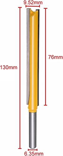 Челични дупки битови хардверски мелење за мелење 1 парче од 1/4 инчи директно шанка права секач за мелење на заби, 2 раб од 3 инчи