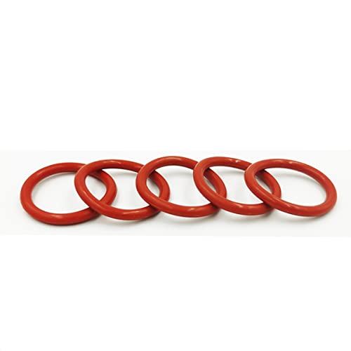 Forestgift 30 парчиња силиконски прстени со о-прстени прстени заптивки заптивки за заптивка за заптивка 5мм ОД 2мм ID 1,5 мм ширина