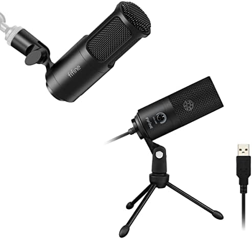 USB кондензатор микрофон и XLR динамичен микрофон, Pifine вокален подкаст микрофон со кардиоидна шема за стриминг видео снимање,