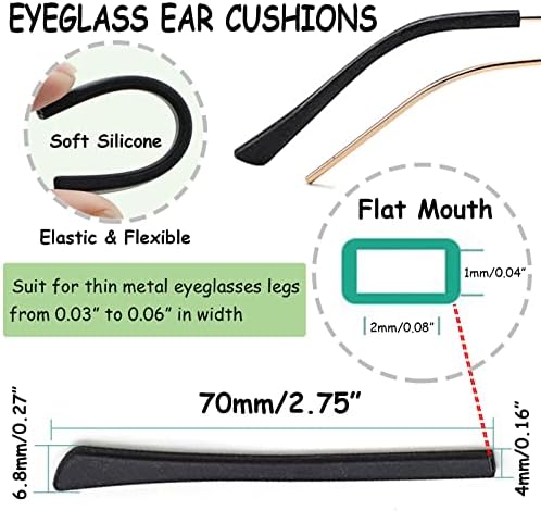 Подложни за нос на очила Базкви 5 парови завртки за завртки во нос подлошки комплет за замена со ситни шрафцигер за завртки и силиконски