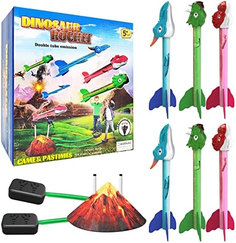 Dino Blasters, Toys Rocket Lauch за деца - Надворешни играчки за момчиња и девојчиња, подарок за роденден, интерактивни играчки родител -дете,