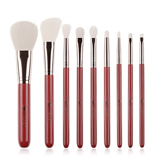 Четка за шминка Mgwye-9PCS Сочинуваат четки-eyeshadow & Powder & Sculpting & Веѓи четки-алатки-алатки-алатки-козметички козметички