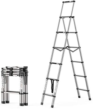 Неохиска лесна преклоплива преносна скала дома телескопска скала за преклопување на чекор столче со широк педал против лизгање 330 bs Цврст