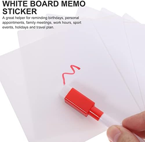 Stobok 1Set Леплива површина Пентала за пенкало избришани бели налепници налепници на налепници Wallид со бришење: Училишта за лепливи канцелариски