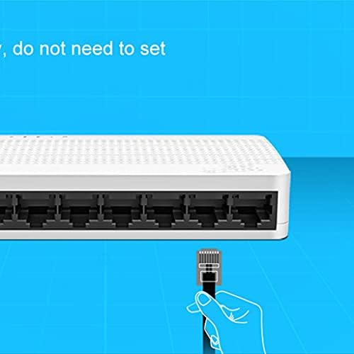 Прекинувач за етернет UOEIDOSB, 8 порта за мрежен прекинувач за етернет, центар за LAN 10/100Mbps, мало и паметно лесно поставување
