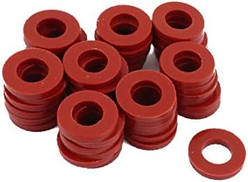 X-gree 50pcs 19mm x 10mm x 3mm силиконски o прстен заптивка заптивки црвени за цевка црево црево (50 unids 19 mm x 10 mm x 3 mm juntas de sello de silicona o ring rojo para tubo de tubo de manguera