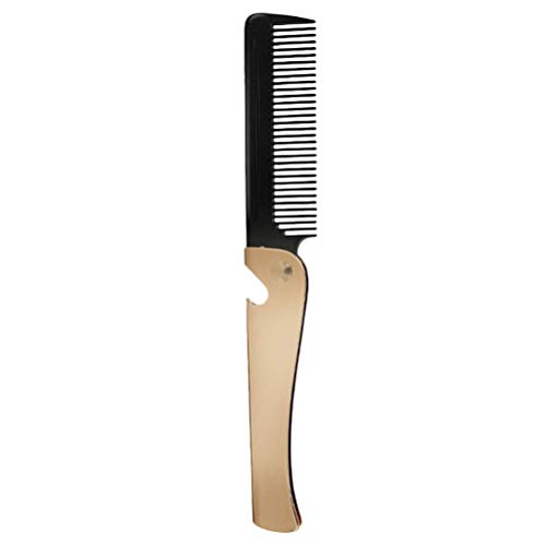 Четка за коса Doitool за жени чешел од не'рѓосувачки челик, преклопен чешел за коса, преносен џеб чешел, чешел за стилизирање