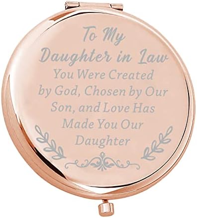 Feelmem на мојата ќерка Компактен огледало-снаа-подарок за шминка за невестински туш огледало Иднината на законот подароци од закон