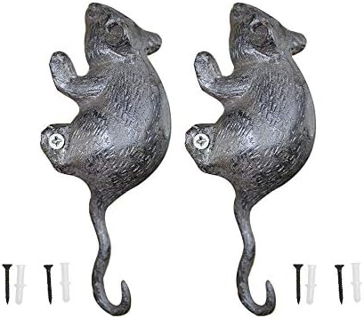 ВИНТЕНТЕН Животински Глушец Гроздобер Леано Железо Закачалка Ѕид Монтирање Еден За Виси Палто Клуч