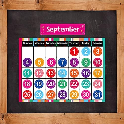 Календар Билтен табла поставена за декорација на билтени во училница 109 парчиња шарена тема за наставници