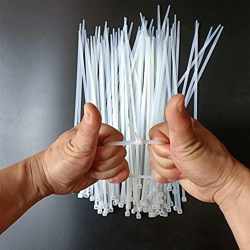 Поштенски врски 1000 парчиња 12 инчи кабелски врски со тешка должност, врвни пластични врски со пластична жица со јачина на затегнување