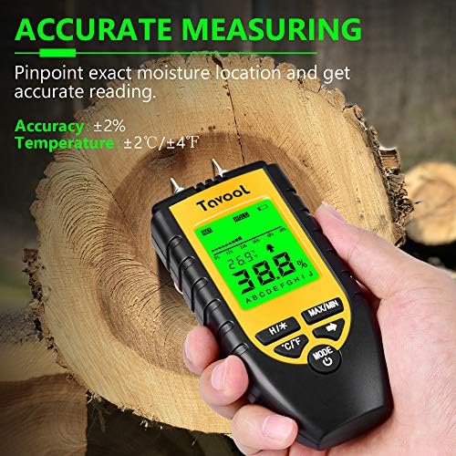 Мерач на влага од дрво - Дигитален тестер за влага за влага, тестер за влага, детектор за откривање на вода од типот на вода, влажна