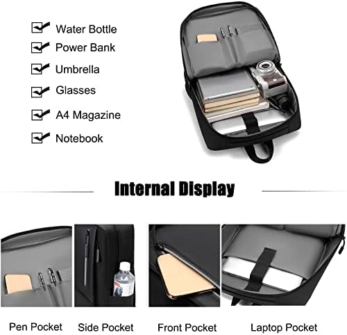 Fandare тенок лаптоп ранец за ранец за патувања со делови со USB порта за полнење со повеќе бои за спојување на дневниот пакет одговара на