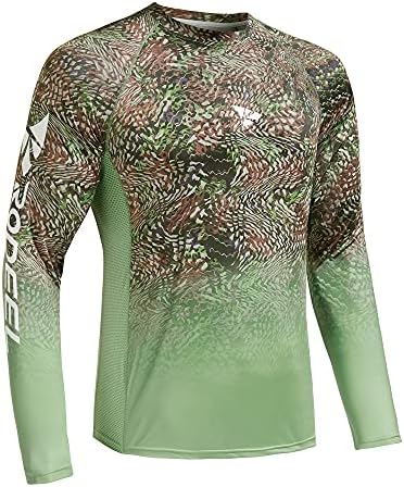 Родејл Менс маичка со олабава риболов маица вентилирана река Блеф изведба со долги ракави кошула upf 50 ракав