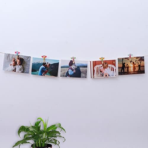 Абоофан игла слика Природна дрвена фото -хартија штип за занаетчиски клипови за домашни простории за домашни простории 10 парчиња