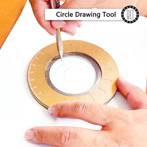 Владетел на тркалезно коло за кругови, алатка за цртање на круг, производител на златен круг Круг 12,5 см Висока флексибилност Прилагодлив периметар