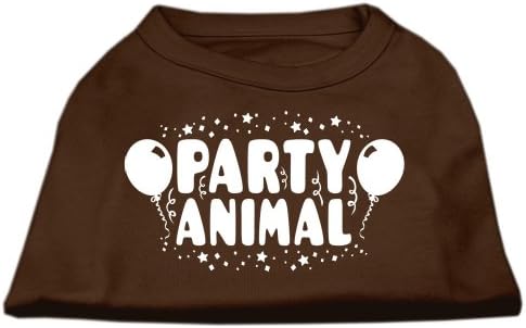 Mirage Pet Products Party Party Animal Screen Print Mirts Blue Med