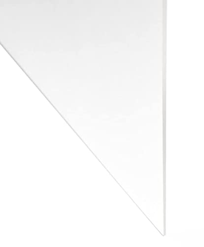 Транспарентен поликарбонат пластичен лим, долг 3/16 „дебел x 24“ широк x 24 ”