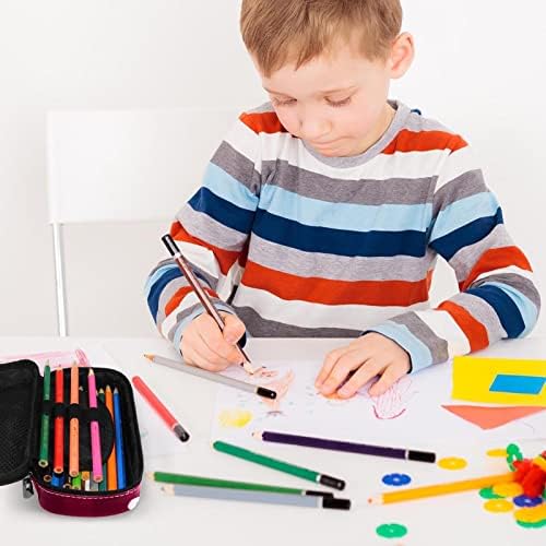 Случај со моливи на Героткр, торбичка за моливи, кутија со моливи, кутија за естетски молив, Среќна црвена шема на Денот на вineубените
